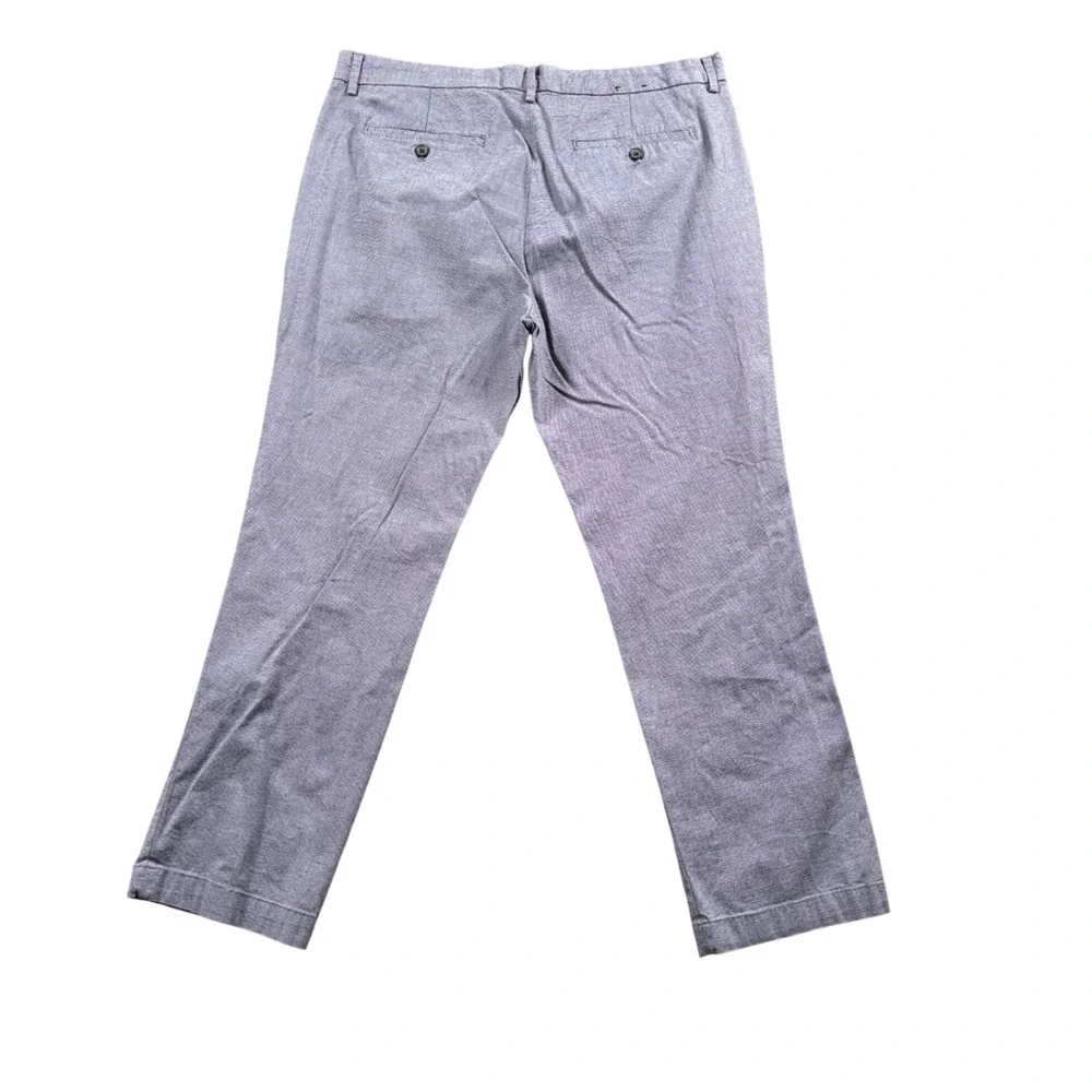Banana Republic Slim Fit Chino Men 35x28 (Tag 36x30) Blue Micro Texture Trousers
